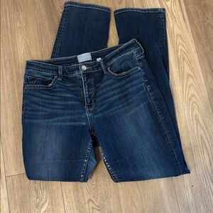 BKE Gabby Straight Buckle Dark Jeans 30L 30x33.5